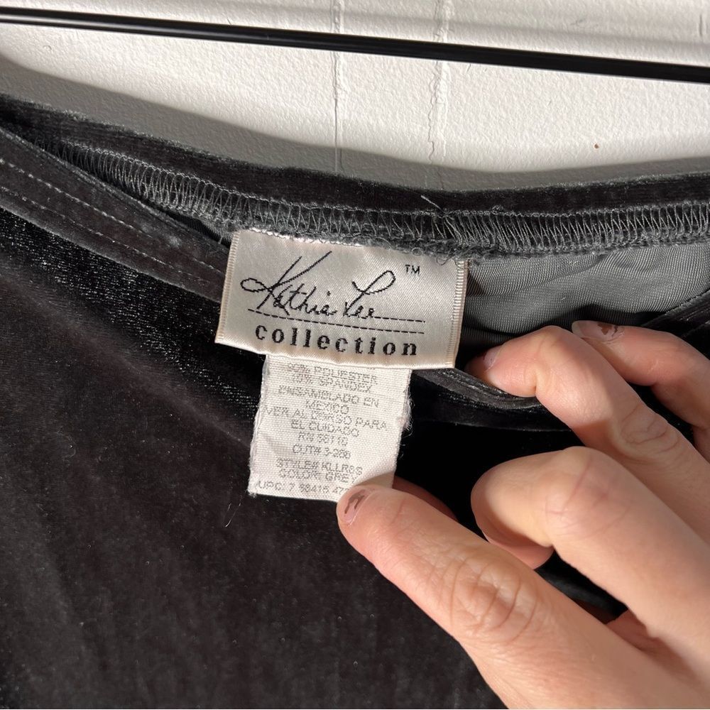 Vintage Velvet Maxi Skirt | Kathie Lee Collection XL | Holiday New Year Party - Picture 5 of 10